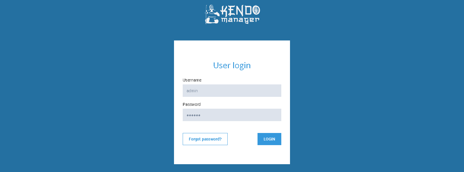 Kendo Administration login