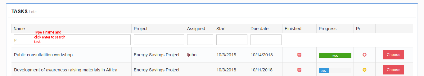 List Search