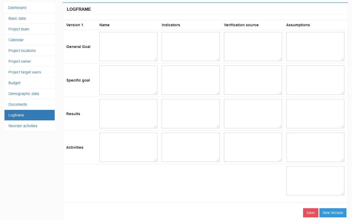 Logical Framework Matrix