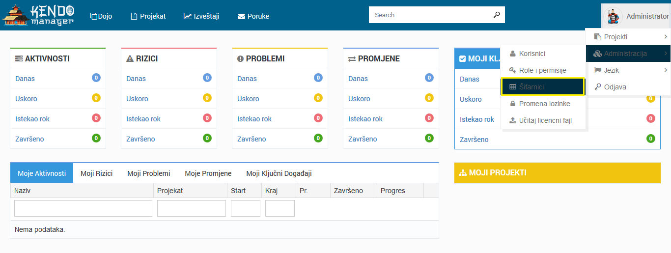 kendo manager šifarnici kendo manager šifarnici