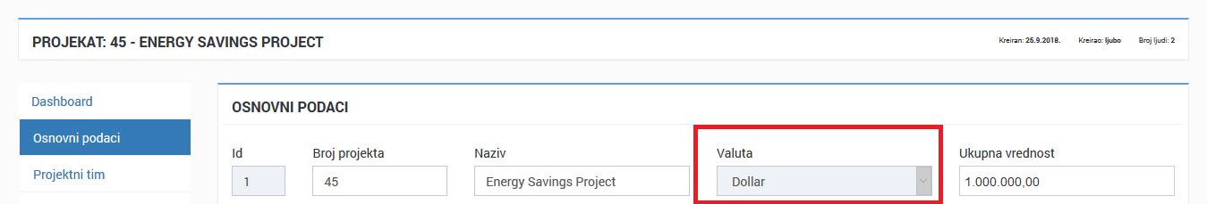 Promena valute u aplikaciji Promena valute u aplikaciji