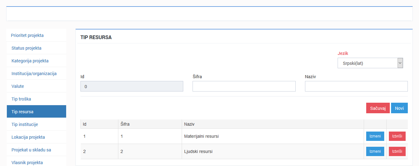 Kendo manager tip resursa šifarnik Kendo manager tip resursa šifarnik
