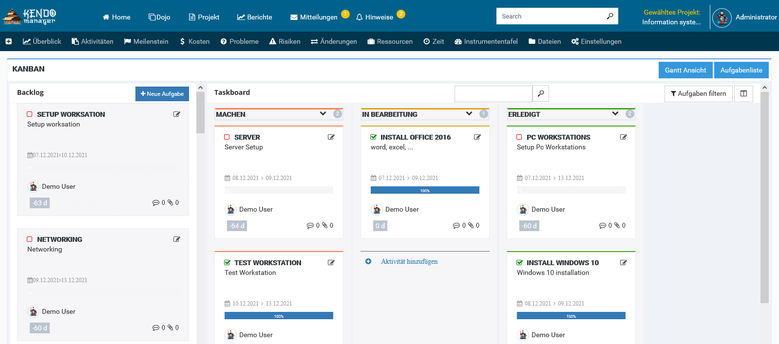 Kostenlose agile Projektmanagement-Software