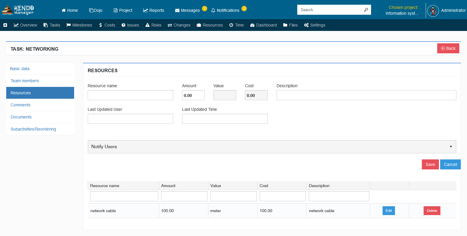 task resource tracking
