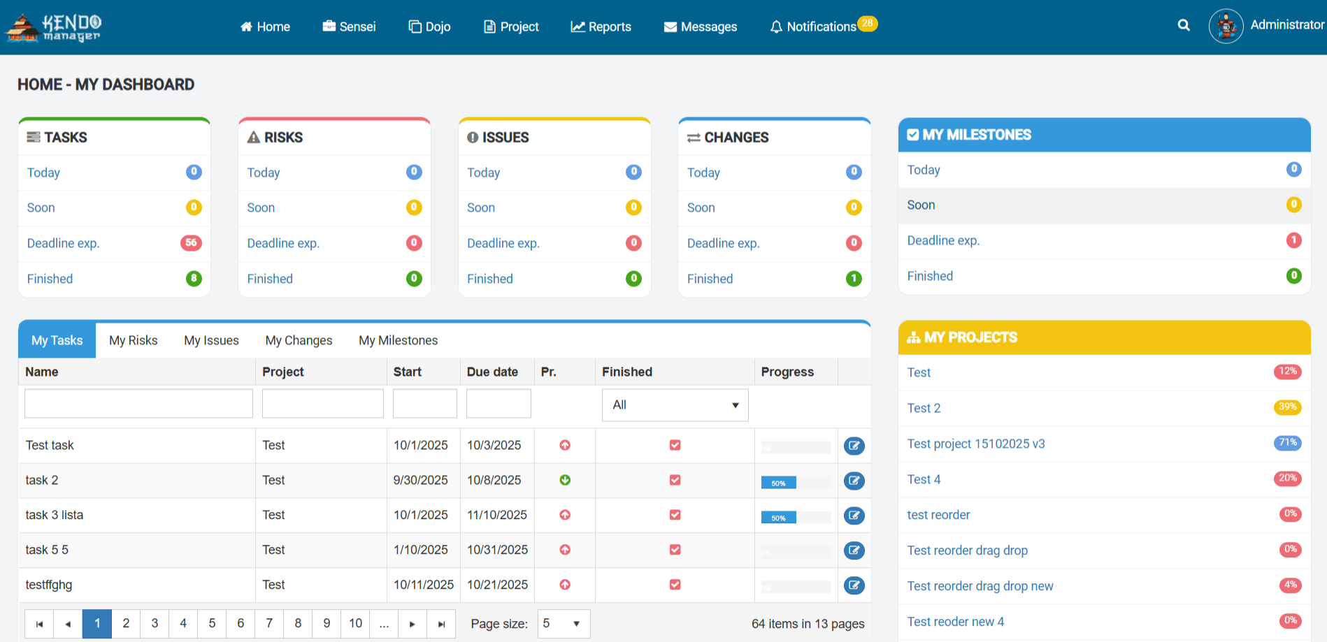 Kendo Task self hosted project management